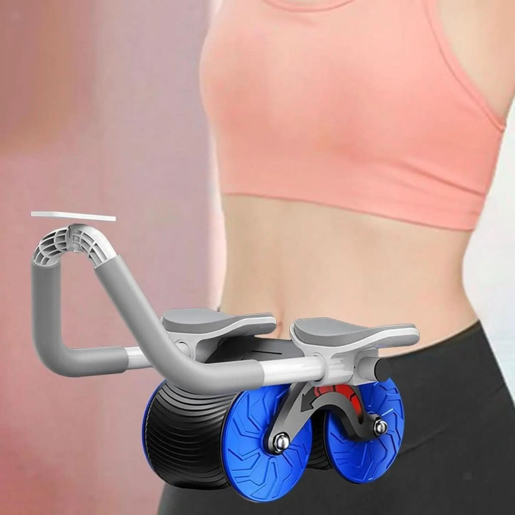 PulseFlex Fitness Roller — Spring-Assisted Design and Integrated Return Mechanism for Abdominal and Hip Training