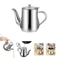 Stainless Steel Kitchen Oil Collection Pot — Heat-Resistant