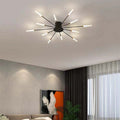Wesley Flush-Mount Ceiling Light Fireworks, Black/Gold - Neutralighting