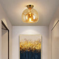 Rhea Glass Semi-Flush Mount Ceiling Light/Pendant Light | ventumra