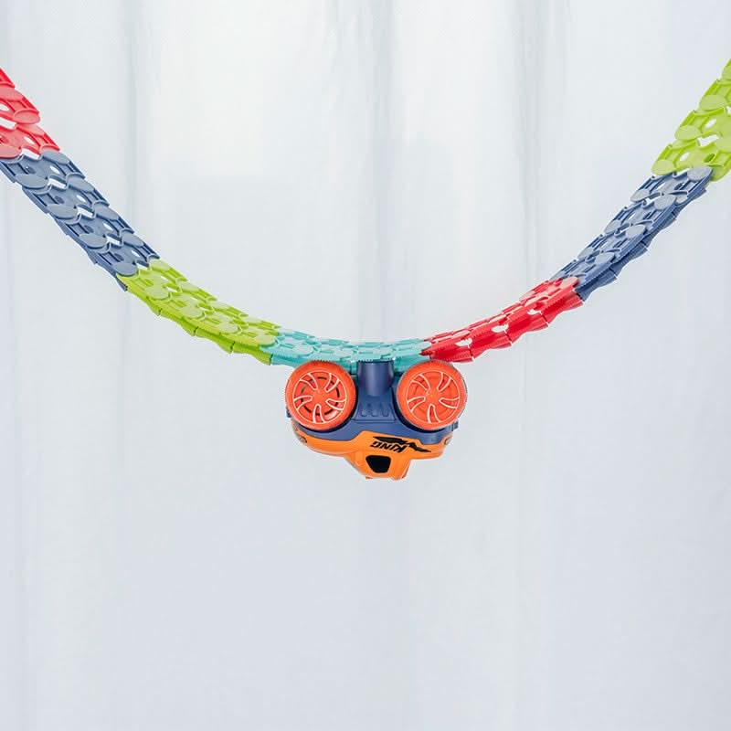 FlexiRace Kreatives Rennstrecken-Set - Flexible Strecken, Korkenzieherschleifen