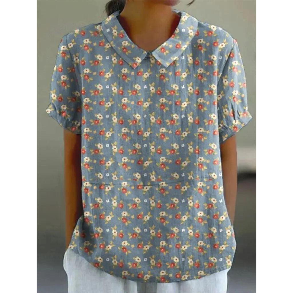 Charming Floral Print Relaxed Fit Blouse | ventumra
