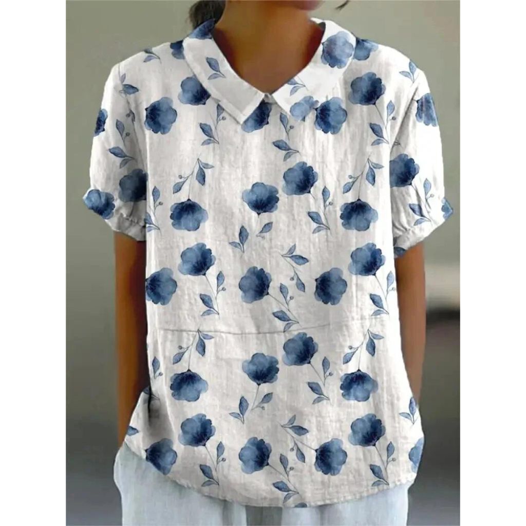 Charming Floral Print Relaxed Fit Blouse | ventumra