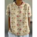 Charming Floral Print Relaxed Fit Blouse | ventumra