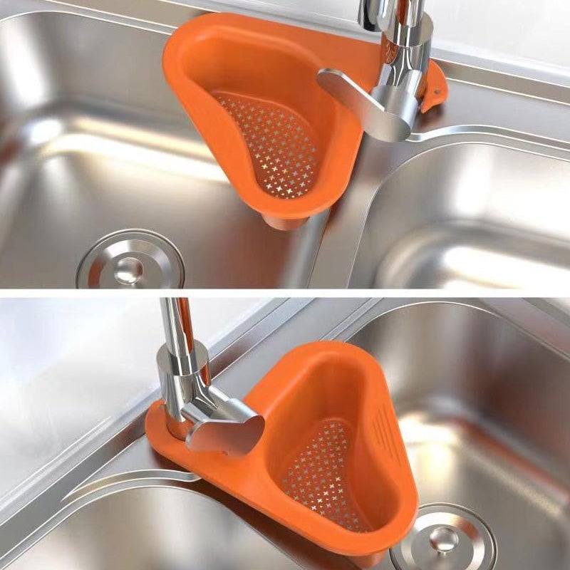 AquaNest Corner Sink Caddy — Stable Kitchen Drain Basket