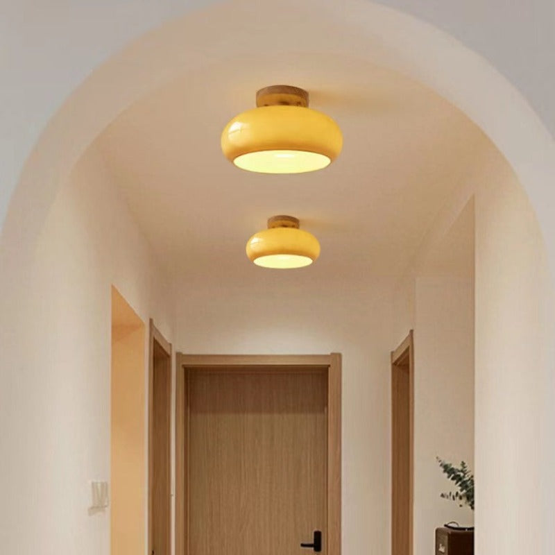 Charlotte plafondlamp voor directe montage, hout | ventumra