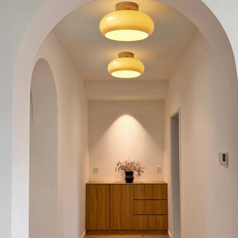 Charlotte plafondlamp voor directe montage, hout | ventumra