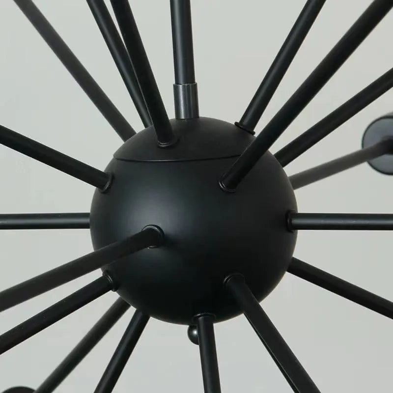 Austin Industrial Chandelier Black Restaurant Dining Room Metal | ventumra