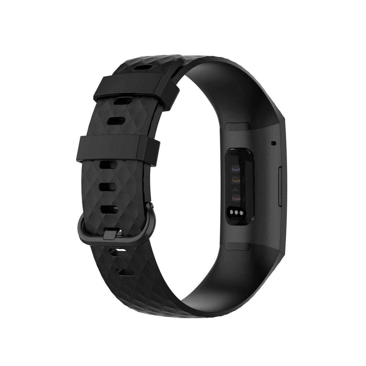 Black Silicone Strap For Fitbit Charge 4 Replacement Band | Ventumra