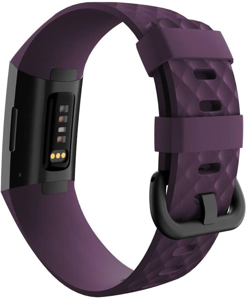 Lila Silikon-Ersatzarmband für Fitbit Charge Four | Ventumra