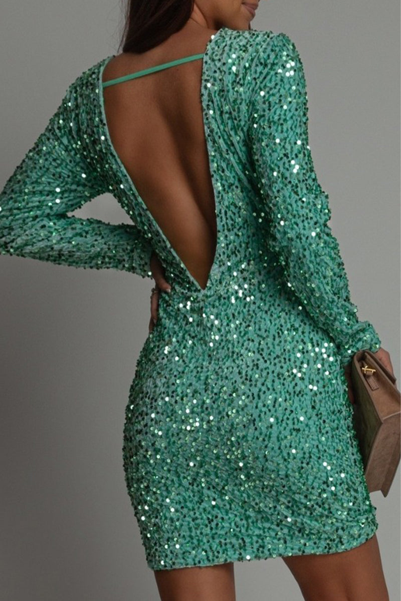 Shimmering Sequin Mini Dress | ventumra