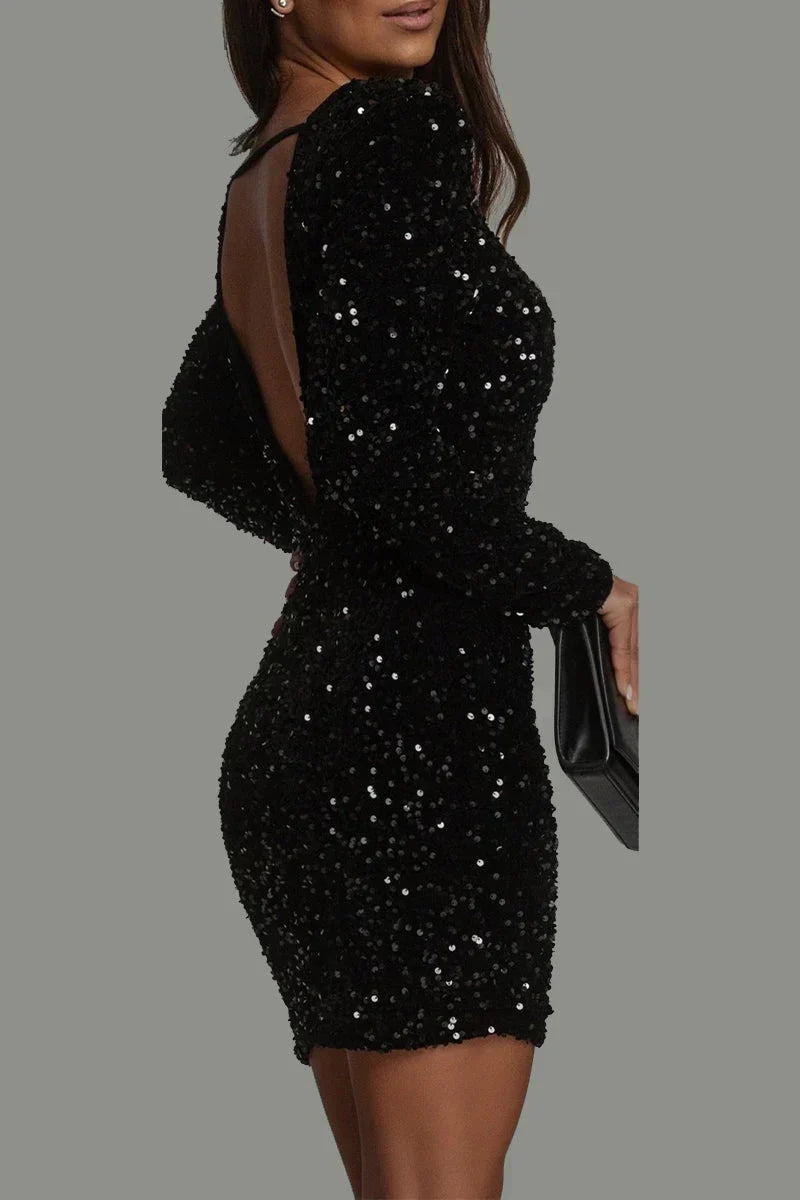 Shimmering Sequin Mini Dress | ventumra