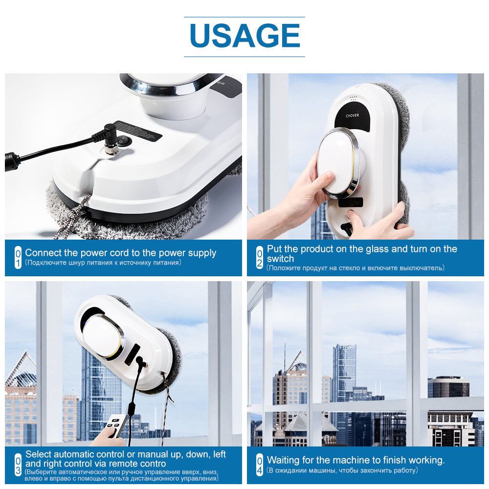 CleanBot Robot Window Cleaner – Smart and Hands-Free with Remote Control for Streak-Free Windows | ventumra