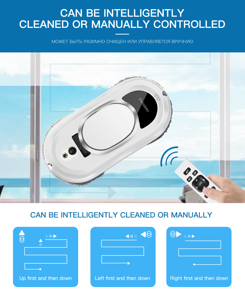 CleanBot Robot Window Cleaner – Smart and Hands-Free with Remote Control for Streak-Free Windows | ventumra