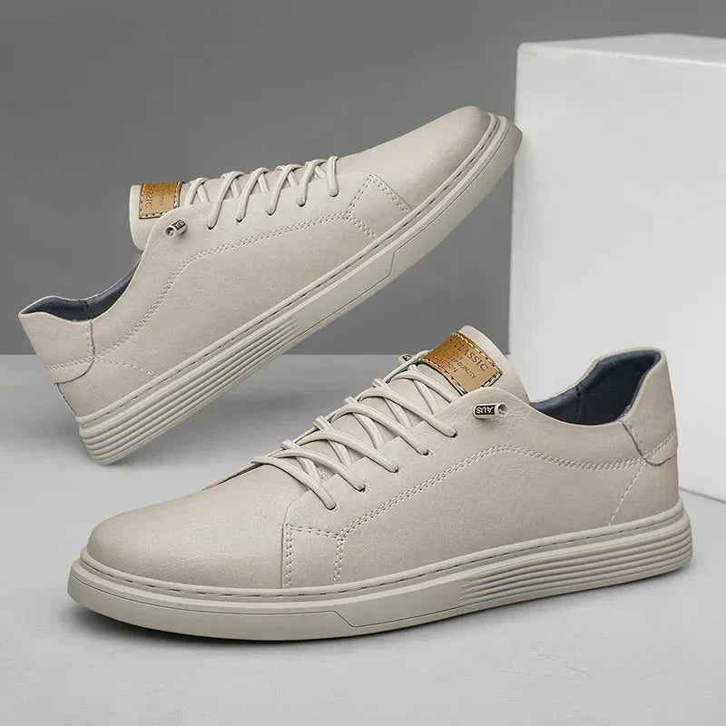 Comfortable Oxford Leather Men's Sneakers - Ethan | ventumra