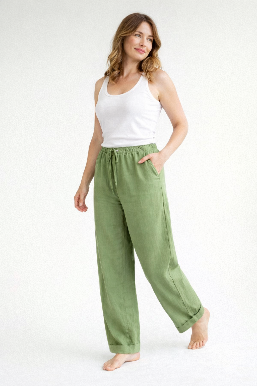 High-Waist Linen Pants - Relaxed Fit | ventumra