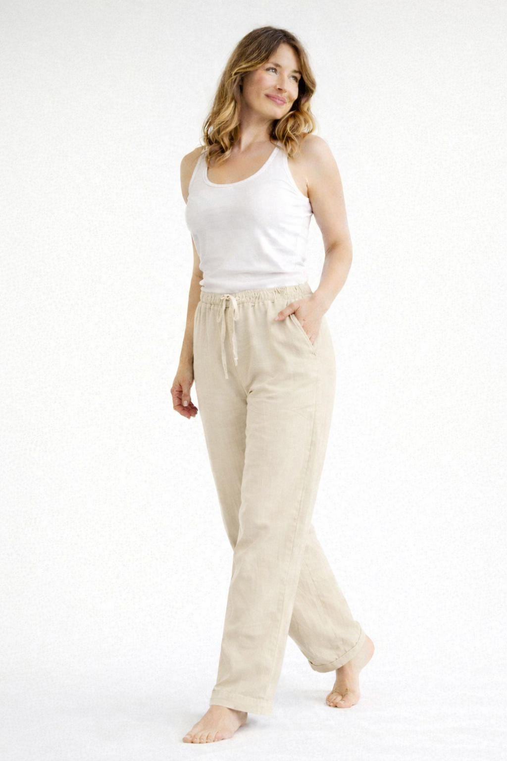 High-Waist Linen Pants - Relaxed Fit | ventumra