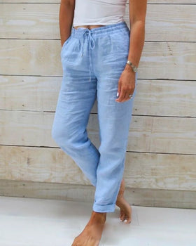 High-Waist Linen Pants - Relaxed Fit | ventumra