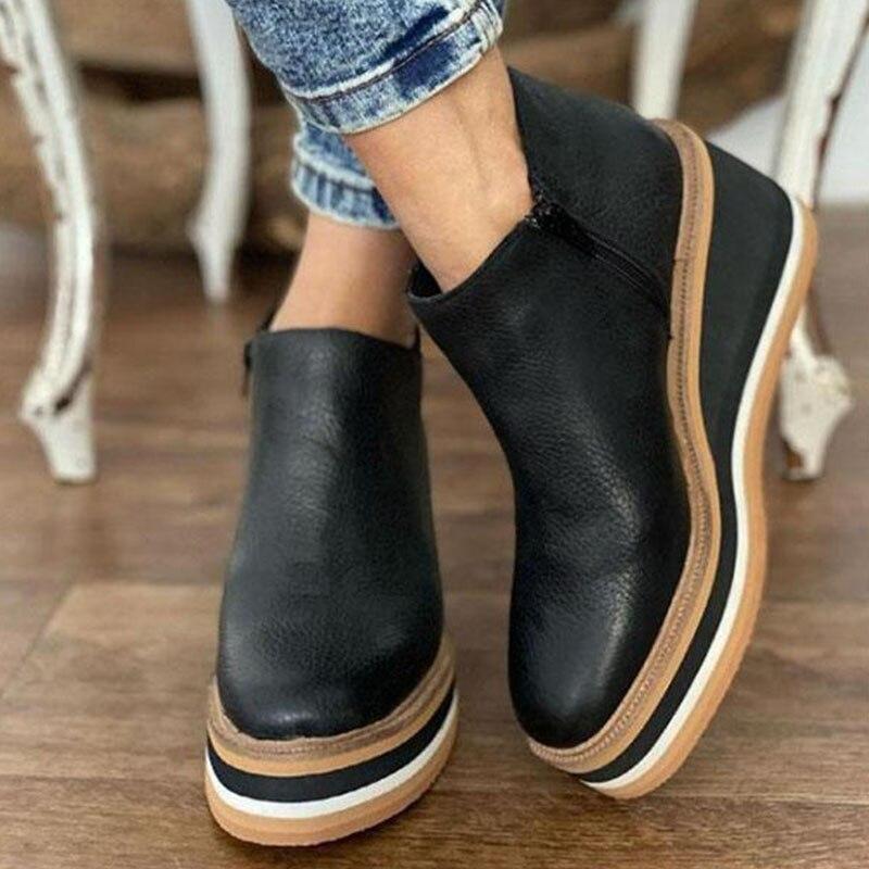 Comfortable Platform Ankle Boots - Mira | ventumra