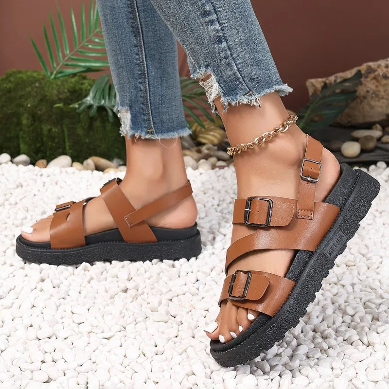 Bequeme vegane Sandalen für Senioren mit rutschfester Sohle – Caitlyn | ventumra