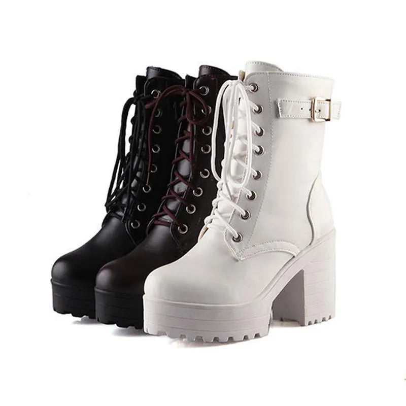 Cool Lace-up Shoes with Buckle and Profile Sole - Luna | ventumra