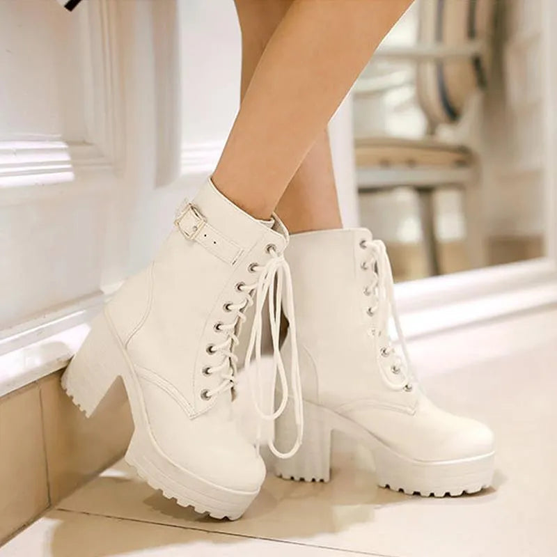 Cool Lace-up Shoes with Buckle and Profile Sole - Luna | ventumra