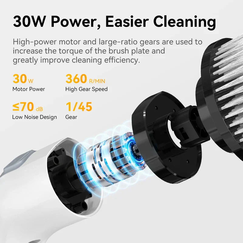 Cordless Electric Spin Cleaning Brush with 7 Attachments – Waterproof | ventumra