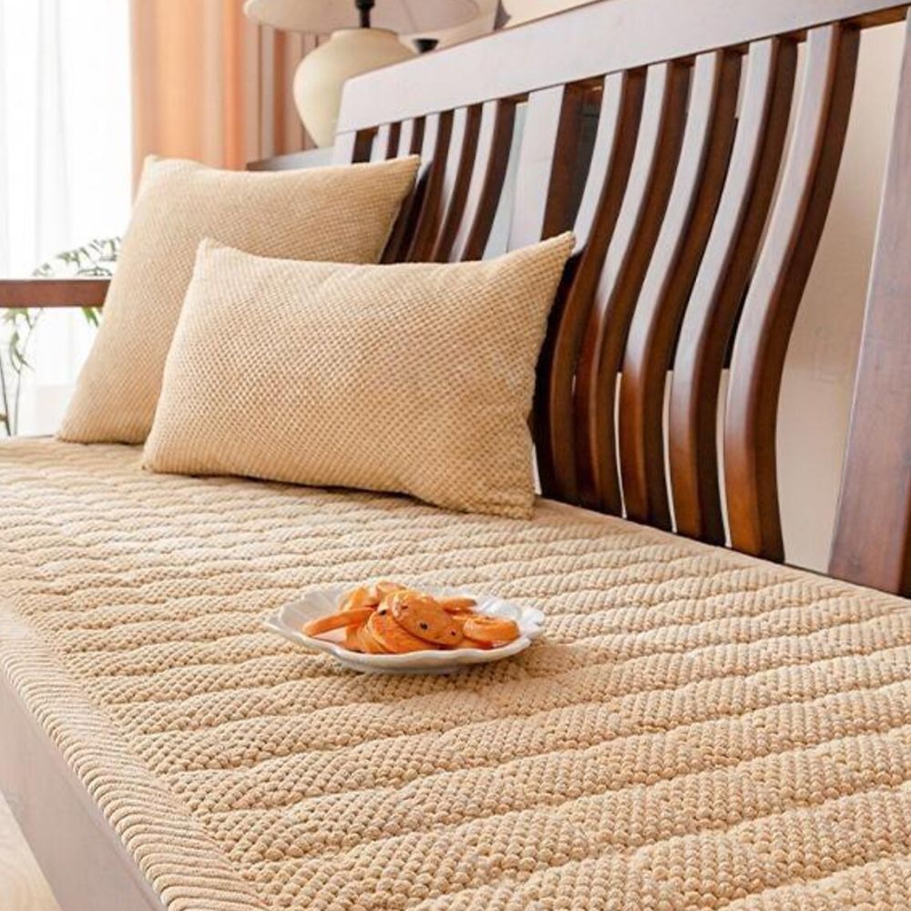 Textured Corduroy Sofa Seat Topper for Plush Seating | ventumra