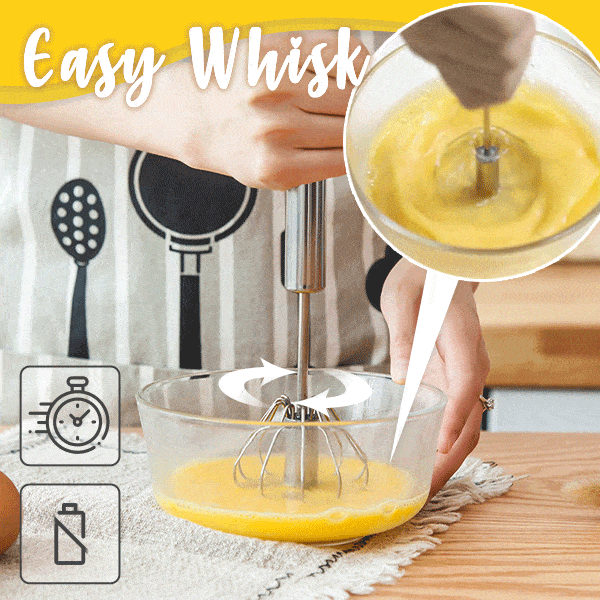 MixMaster Stainless Steel Whisk — Splash-Free Sauce & Egg Mixing