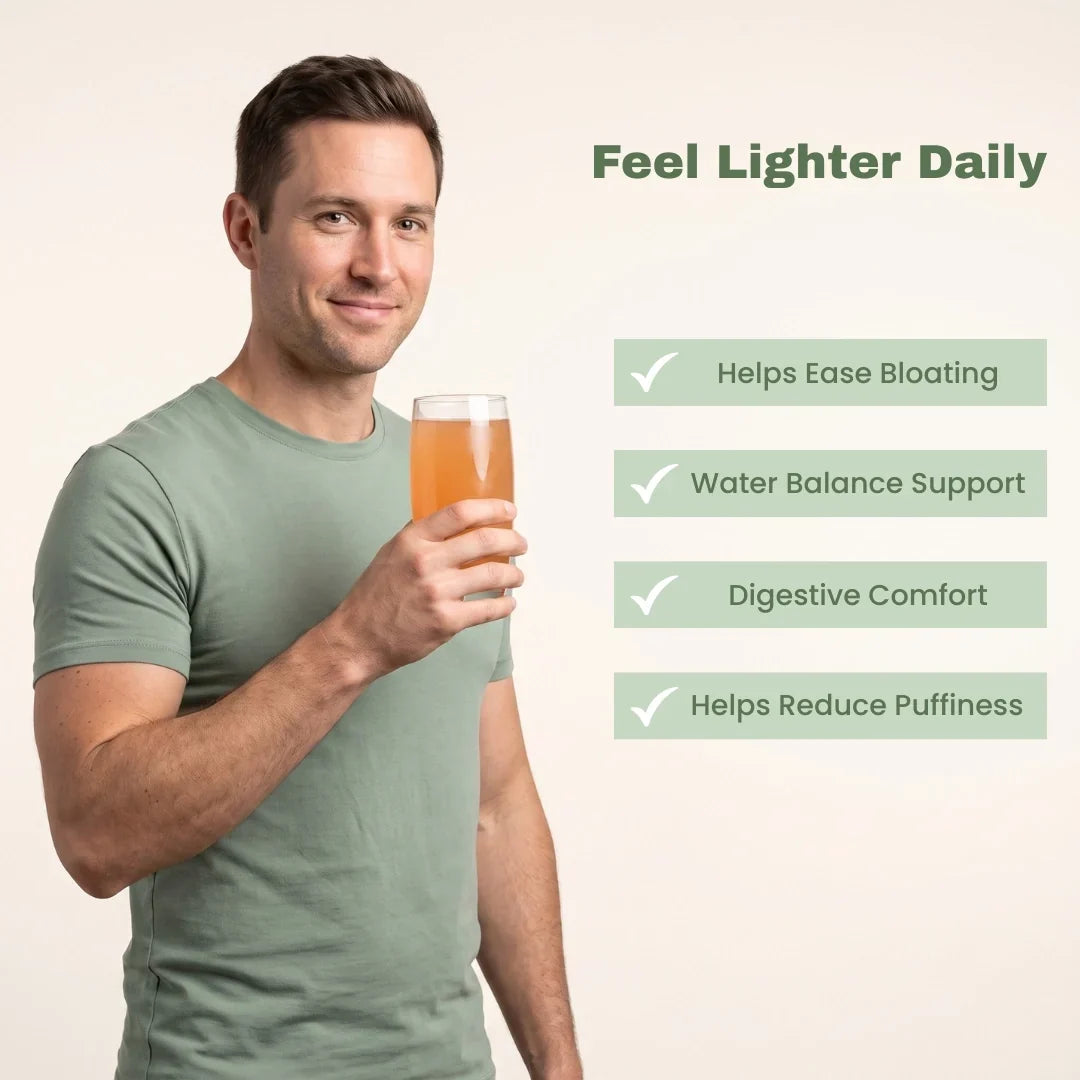 D-BLOAT Peach Mango Drink: Fast Bloating Relief & Water Balance