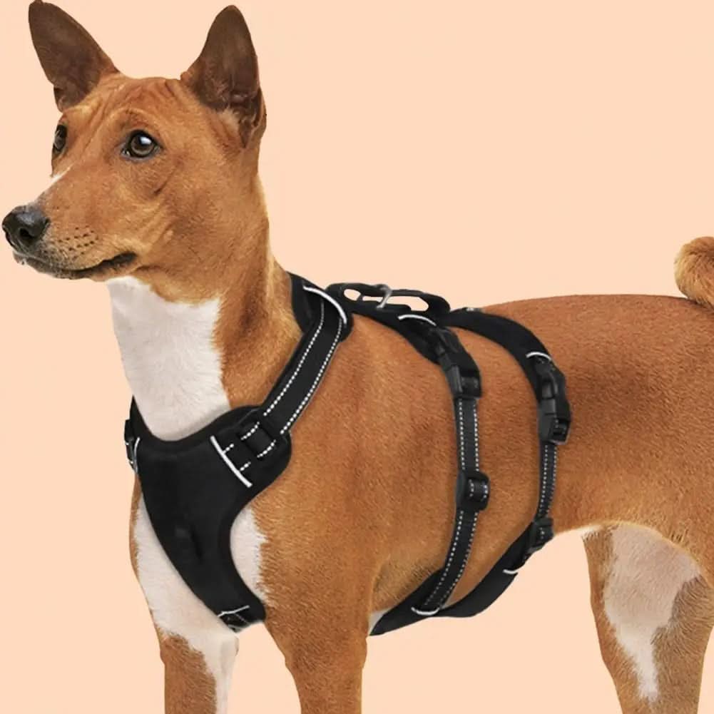 SwiftGuard Nylon Dog Harness — Reflective Trim, Front Clip, Escape-Proof Design