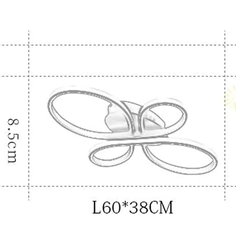 Brisa Modern LED Multi Rings Flush Mount Ceiling Light, Brown/White | ventumra