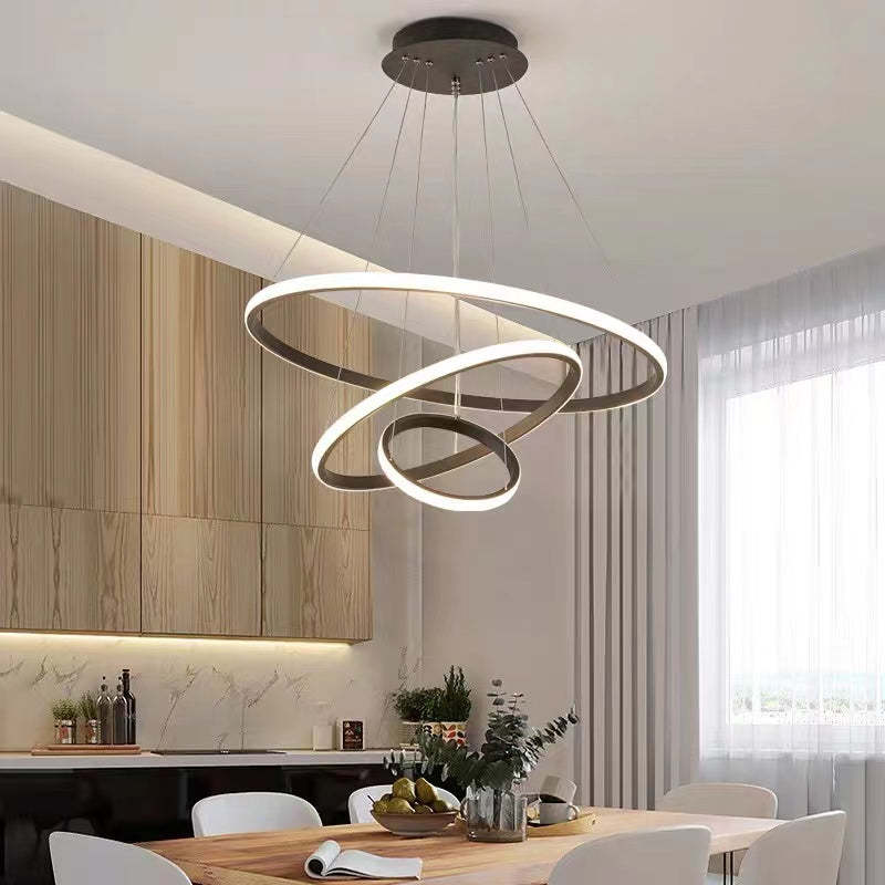 Zin Modern Ring Pendant Light, 2/3/4 Rings | ventumra