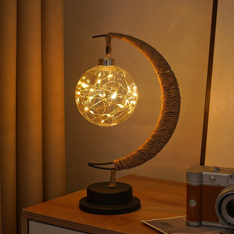 Aurelle | Warm Glass Moon Lamp for Soft Ambient Lighting