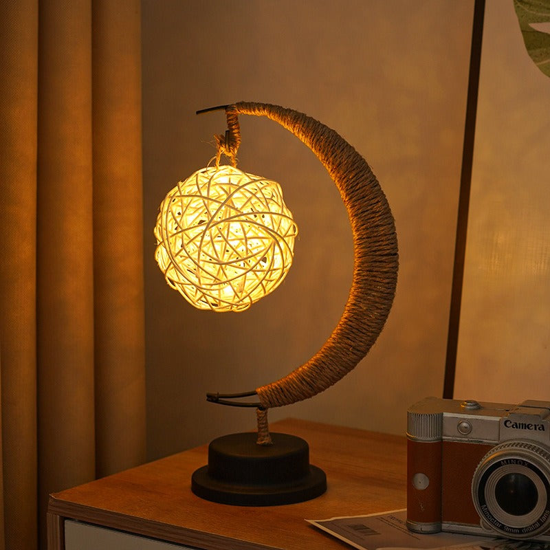 Aurelle | Warm Glass Moon Lamp for Soft Ambient Lighting