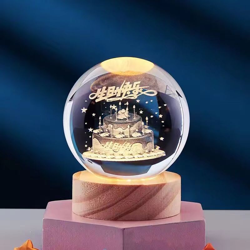 LumaOrb Elegant Ambient 3D Night Lamp For Bedroom Decor