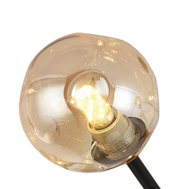Valentina Art Deco Glass Bubble Chandelier, Amber | ventumra