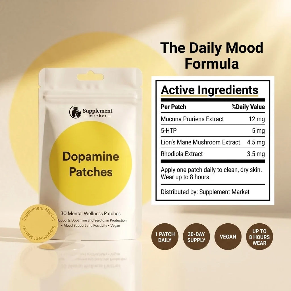 Patchs transdermiques stimulant la dopamine : soutien naturel de l’humeur, de la motivation et de la concentration