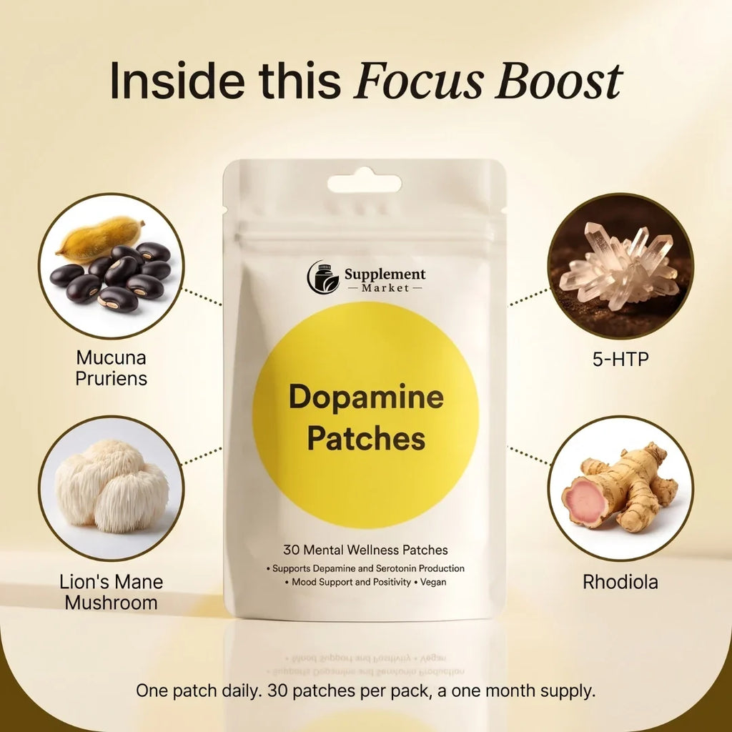 Patchs transdermiques stimulant la dopamine : soutien naturel de l’humeur, de la motivation et de la concentration