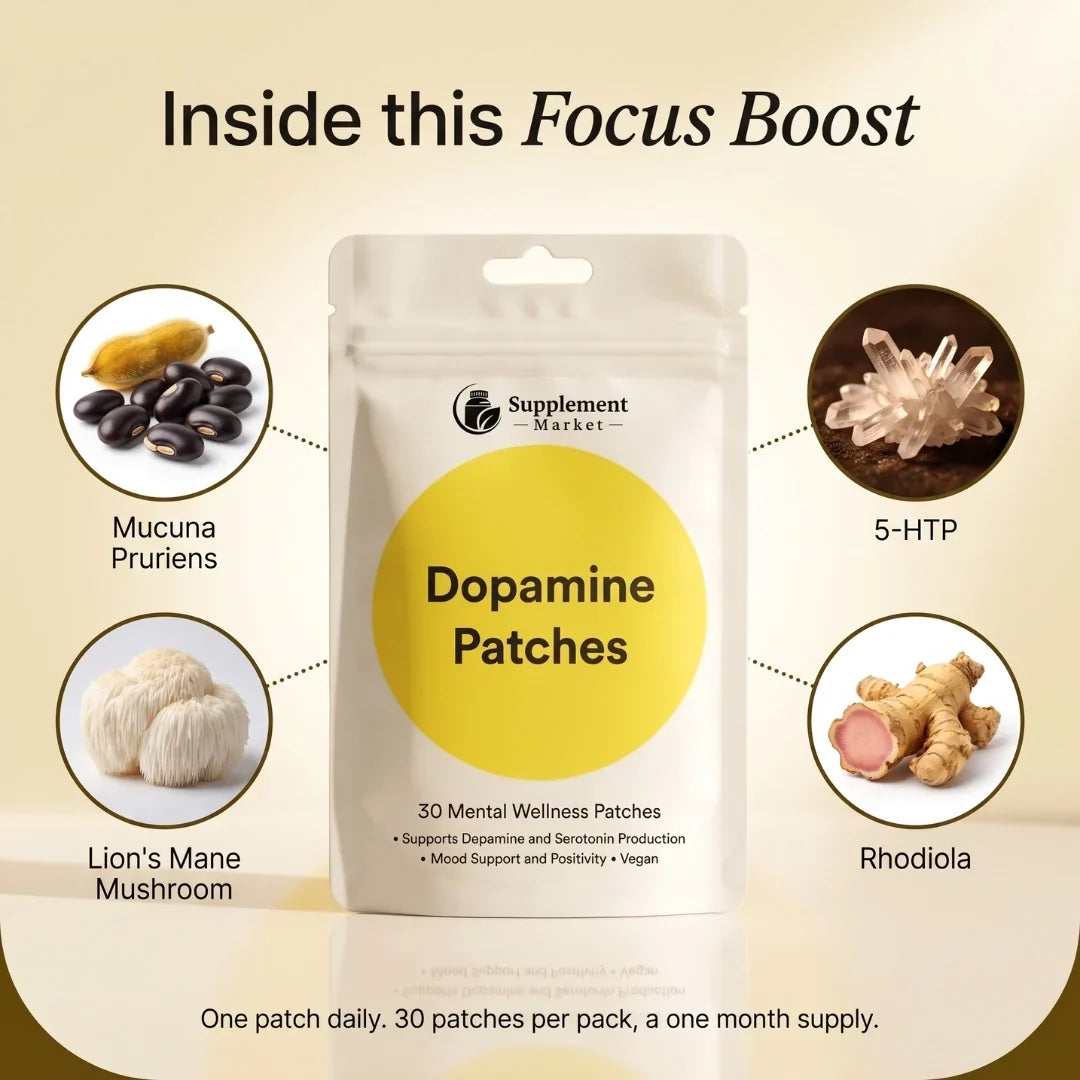 Patchs transdermiques stimulant la dopamine : soutien naturel de l’humeur, de la motivation et de la concentration