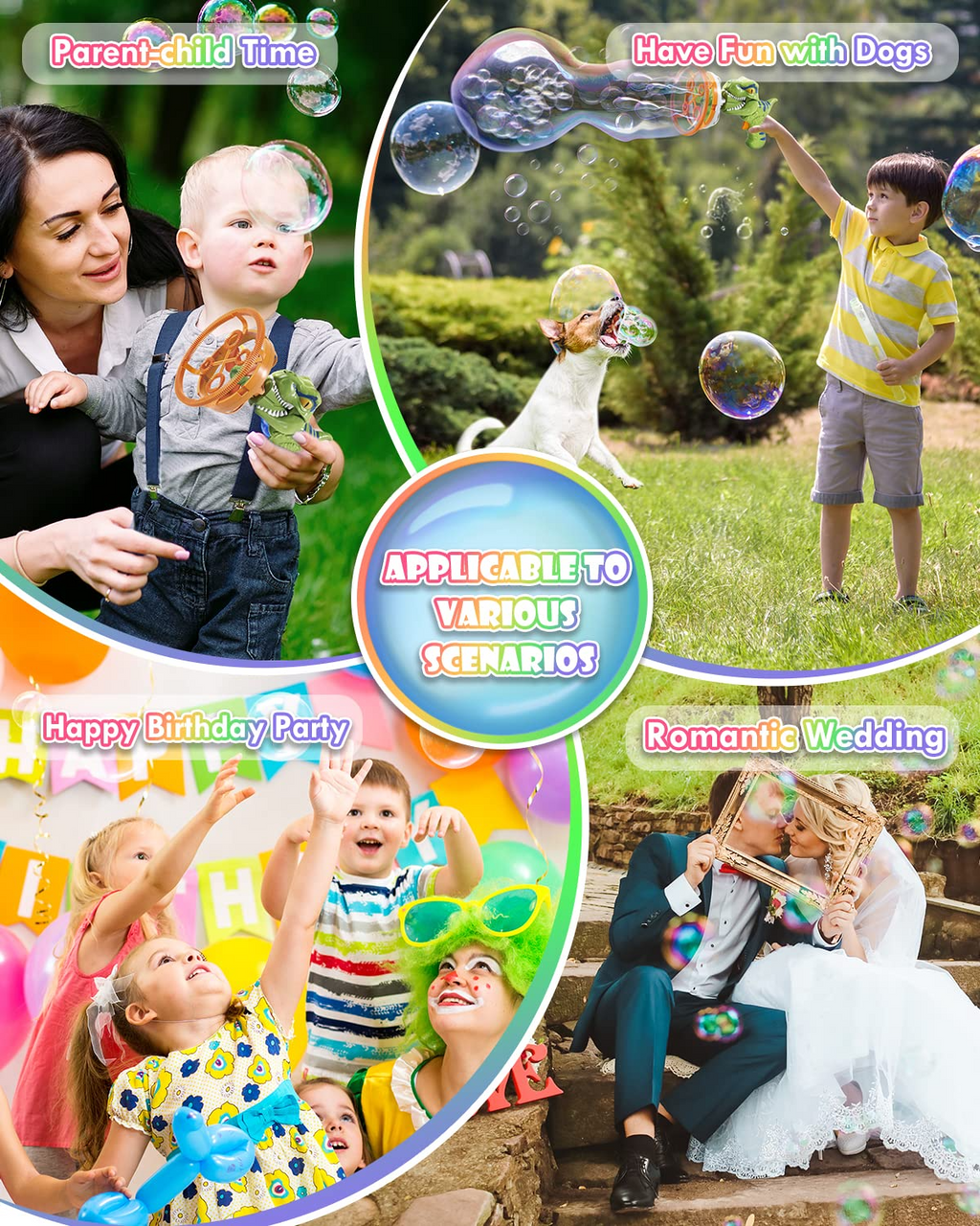 Bubbly Fun-bellenblaasblaster — bellenblaasmaker voor buitenspeelplezier voor kinderen