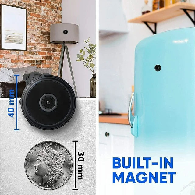 Kompakt WiFi biztonsági kamera - 1080P hang, éjjellátó