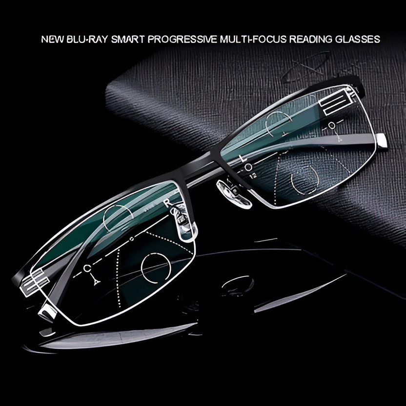 Smart Progressive Glasses — Clear Near, Intermediate & Distance Vision