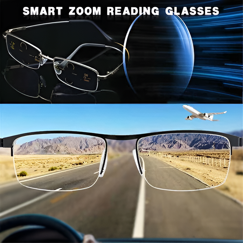 Smart Progressive Glasses — Clear Near, Intermediate & Distance Vision