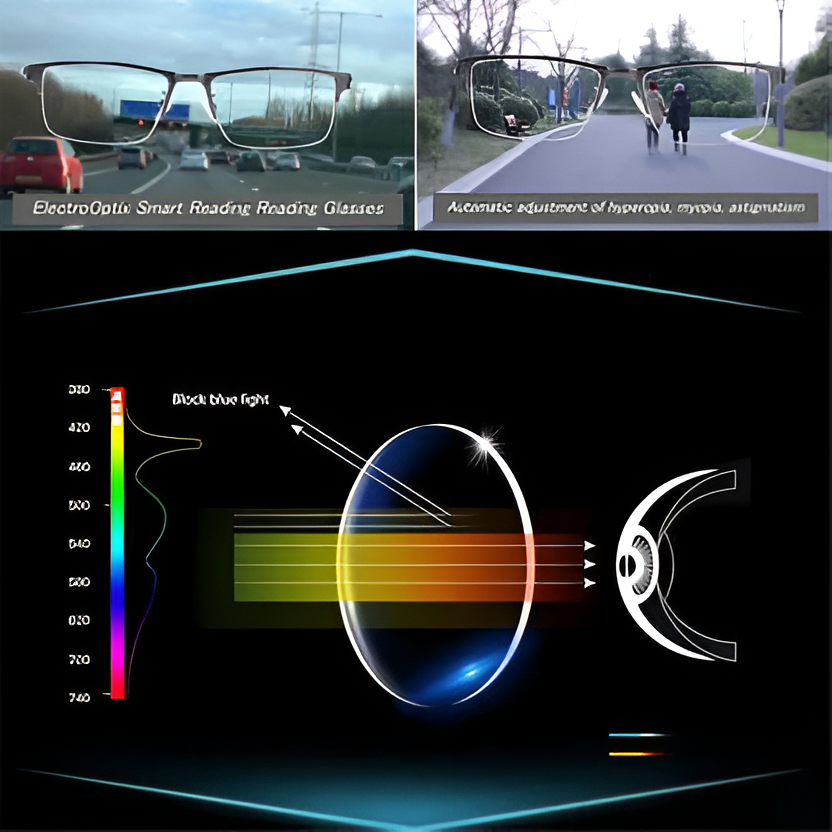 Smart Progressive Glasses — Clear Near, Intermediate & Distance Vision