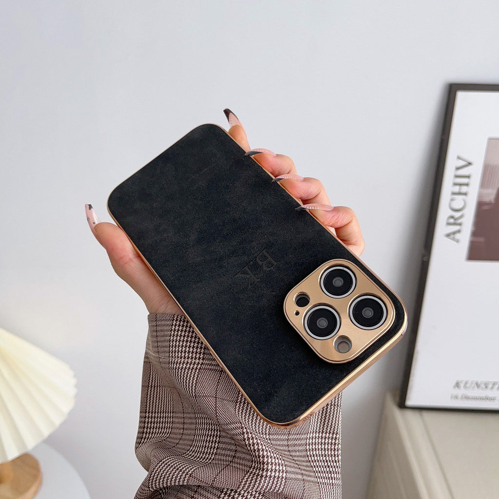 Capa de luxo em pele Luminex para iPhone — estrutura brilhante protetora
