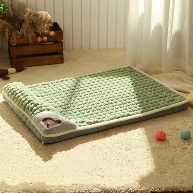 CozyCloud ソフトドッグベッド — 層状クッションデザインとしっかりした内装
