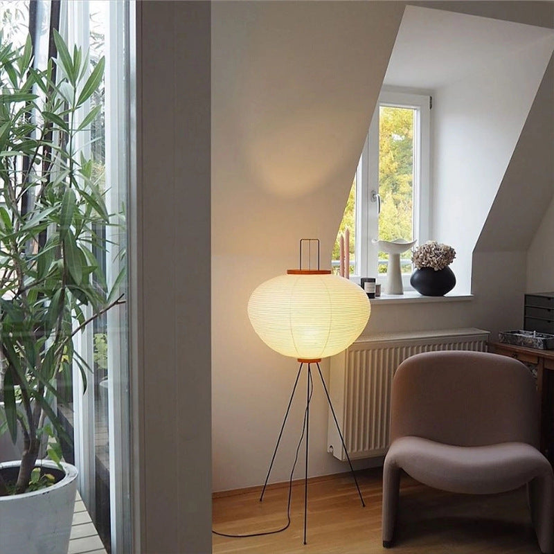 Selora Tripod Floor Lamp with Paper Lantern Shade Glow