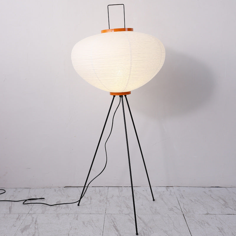 Orion Tripod Floor Lamp With Paper Lantern Shade for Warm Glow