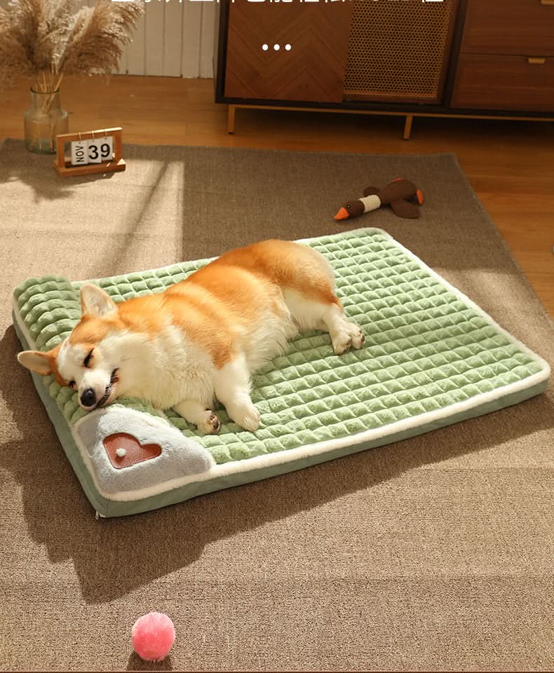 CozyCloud ソフトドッグベッド — 層状クッションデザインとしっかりした内装